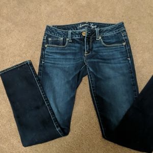 American Eagle 0 short skinny stretch jeans